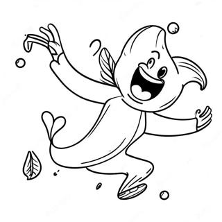 Funny Fortnite Banana Dancing Coloring Page 42054-33583