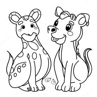 Colorful Animal Cover Coloring Page 42064-33597