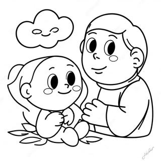 Heartwarming God Loves You Coloring Page 42104-33625