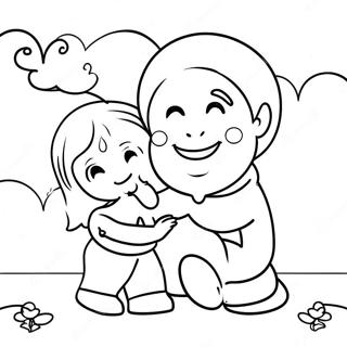 Heartwarming God Loves You Coloring Page 42104-33626