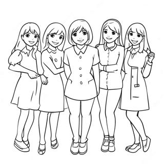 Komi Shoko With Friends Coloring Page 42114-33639