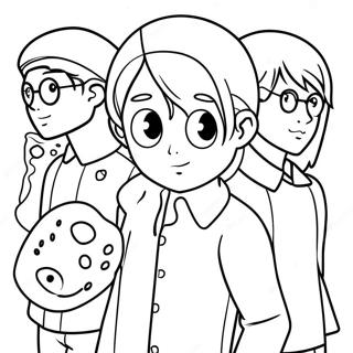 Saiki K With Friends Coloring Page 42124-33647