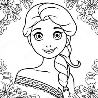 Frozen Happy Birthday Elsa Coloring Page 42143-33653