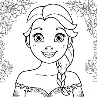 Frozen Happy Birthday Elsa Coloring Page 42143-33655