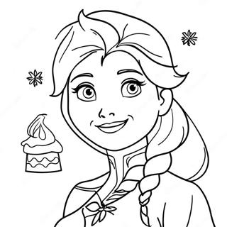 Frozen Happy Birthday Elsa Coloring Page 42143-33656