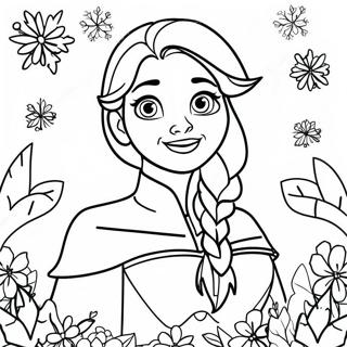 Frozen Happy Birthday Anna Coloring Page 42144-33657