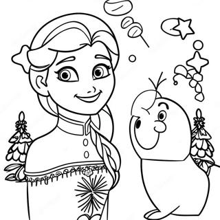 Frozen Happy Birthday Anna Coloring Page 42144-33659