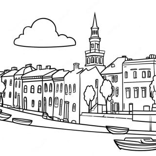 Charming Charleston Skyline Coloring Page 42154-33665