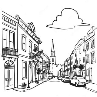 Charming Charleston Skyline Coloring Page 42154-33668