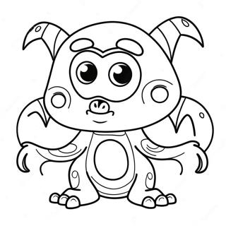 Funny Monster With Big Eyes Coloring Page 42184-33685