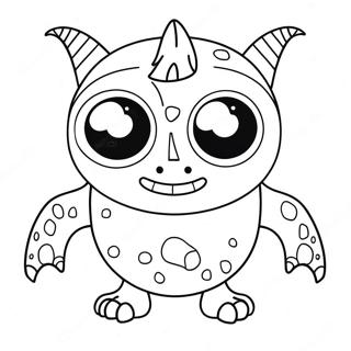 Funny Monster With Big Eyes Coloring Page 42184-33686