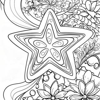 Sparkling Christmas Tree Star Coloring Page 42194-33697