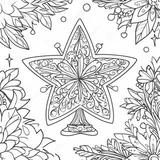 Sparkling Christmas Tree Star Coloring Page 42194-33698