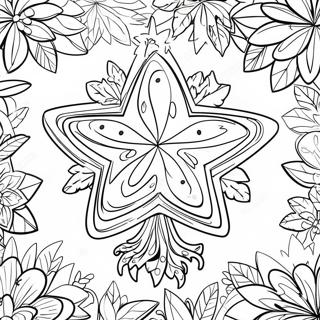 Sparkling Christmas Tree Star Coloring Page 42194-33699