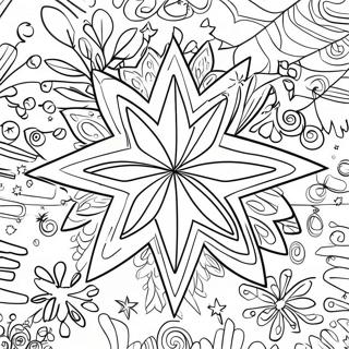 Sparkling Christmas Tree Star Coloring Page 42194-33700