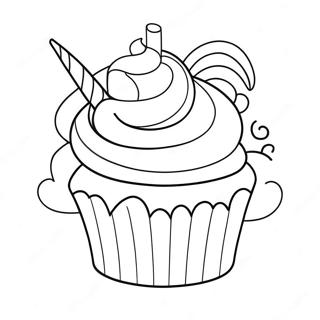 Unicorn Cupcake Coloring Page 42203-33703