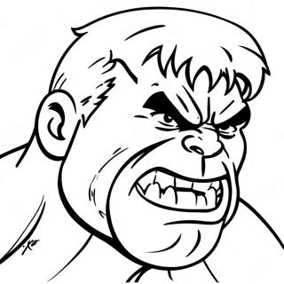 Hulk Face Coloring Pages