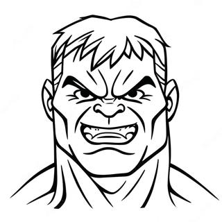 Hulk Face Coloring Page 42233-33727