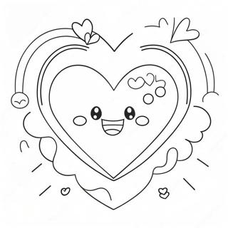 Kawaii Valentine S Day Heart Coloring Page 42253-33741