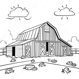 Barn Coloring Page 4226-3494