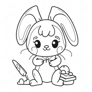 Pink Bunny Girl Coloring Page 42293-33774