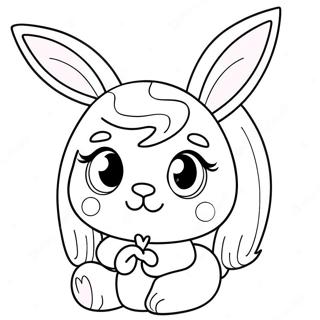 Pink Bunny Girl Coloring Page 42293-33776