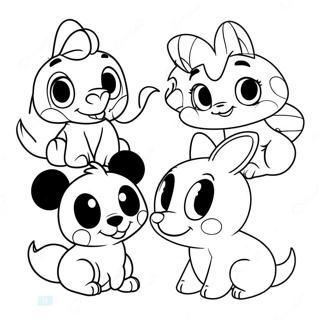 Cute Disney Animal Friends Coloring Page 42304-33785