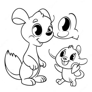 Cute Disney Animal Friends Coloring Page 42304-33786