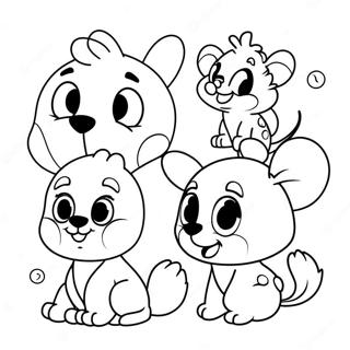 Cute Disney Animal Friends Coloring Page 42304-33787