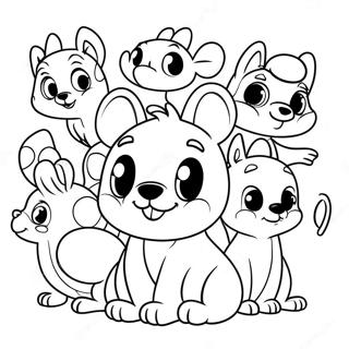 Cute Disney Animal Friends Coloring Page 42304-33788