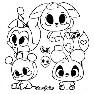 Cute Disney Doorables Characters Coloring Page 42324-33798