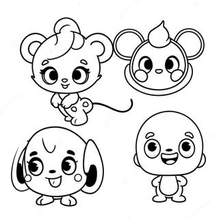 Cute Disney Doorables Characters Coloring Page 42324-33800