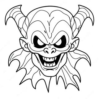 Demonic Horror Creature Coloring Page 42333-33808