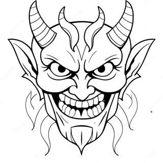 Sinister Demon Face Coloring Page 42334-33814