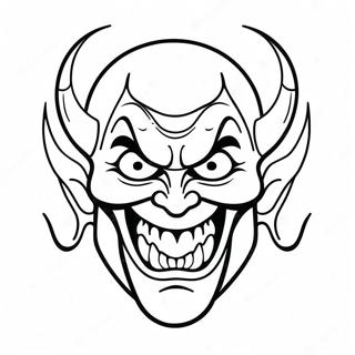 Sinister Demon Face Coloring Page 42334-33815