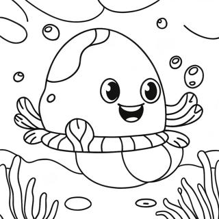 Happy Clam Underwater Coloring Page 42344-33818