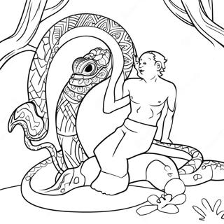 Obanai With Serpent Breathing Techniques Coloring Page 42354-33830