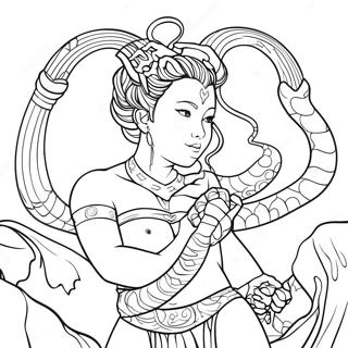 Obanai With Serpent Breathing Techniques Coloring Page 42354-33832