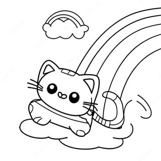 Nyan Cat With Rainbow Trail Coloring Page 42364-33836