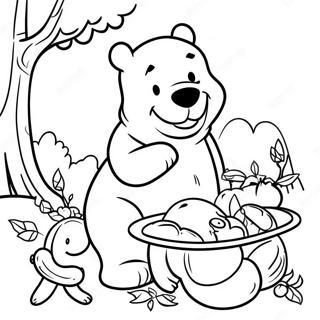 Winnie The Pooh Thanksgiving Coloring Pages