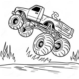 Monster Mud Truck Jumping Coloring Page 42404-33865