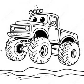 Monster Mud Truck Jumping Coloring Page 42404-33866