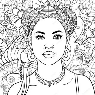 Black Woman For Adults Coloring Pages