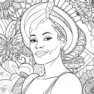 Black Woman Empowerment Coloring Page 42413-33871