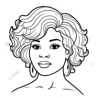 Elegant Black Woman With Natural Hair Coloring Page 42414-33873