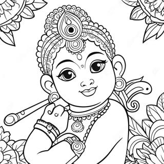 Krishna Coloring Page 42433-33885