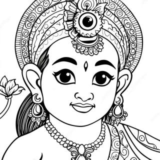 Krishna Coloring Page 42433-33888