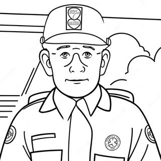 Brave Emt Rescuer Coloring Page 42444-33897