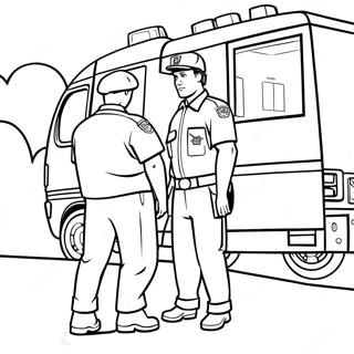 Brave Emt Rescuer Coloring Page 42444-33898