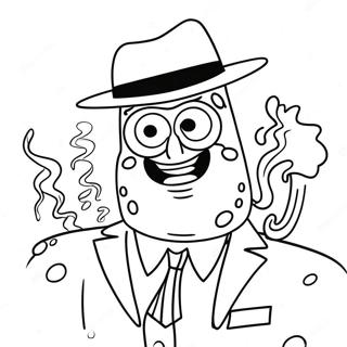 Gangster Spongebob Coloring Page 42463-33916